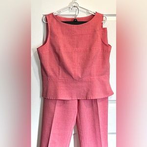 Red sleeveless 2 piece, size 14P